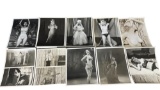 Vintage 1950's Original Burlesque Nude Pin Up Model Risque 8x10 Black and White Photographs