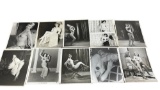 Vintage 1950's Original Burlesque Nude Pin Up Model Risque 8x10 Black and White Photographs