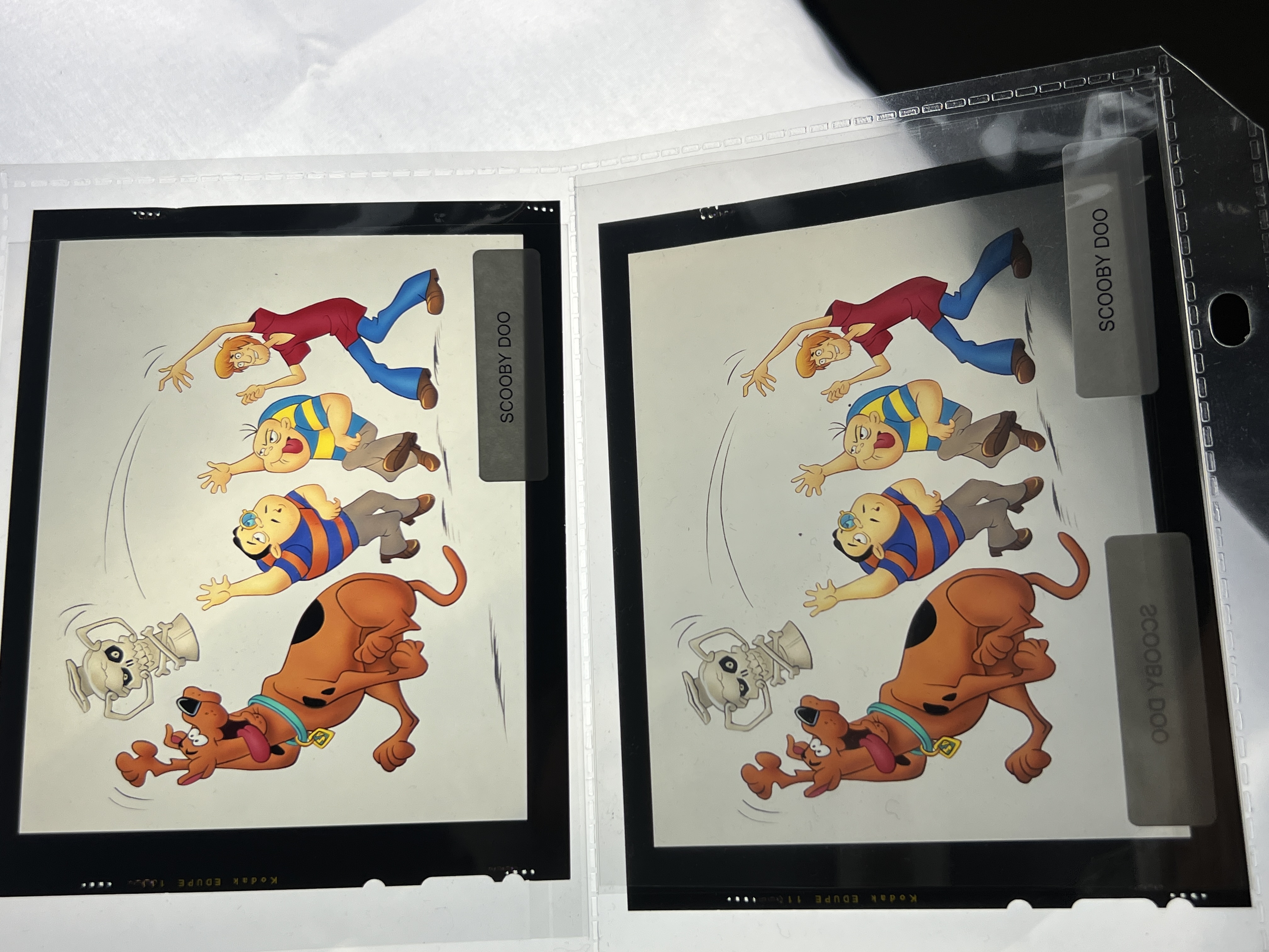 Scooby Doo color negative transparency animation