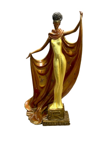 ERTE Romain De Tirtoff "Alphabet Lady" Bronze Sculpture Statue 13/375