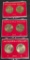 Three sets of uncirculated Sacagawea Dollar coins