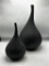 Salviati 'Drops' Black Art Glass Vases - Set of 2