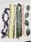 Eight strands of gemstone beads
