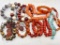 Strands of various stone beads