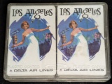 1960's Los Angeles Delta Airlines decks of cards