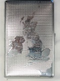 Vintage Har-Bro Map of England cigarette case