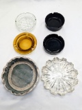 Six vintage ashtrays