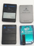 Four Sony Playstation memory cards