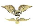 Pair of vintage cast iron and brass eagles