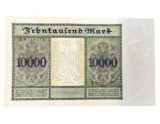 German 10,000 Mark 1922 Series A Circulated Bank Note