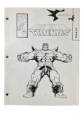Thanos Marvel Comic Book Character Design and Bio Printers Proof