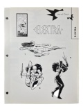 Elektra Marvel Comic Book Character Design and Bio Printers Proof