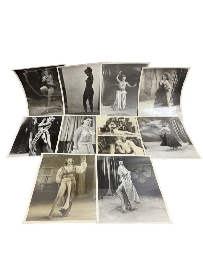 Vintage 1950'S Original Burlesque Nude Pin Up Model Risque 8x10 Black And White Photographs