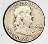 1951-S Franklin Silver Half Dollar coin