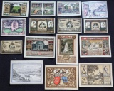 Collection of vintage German Weimar Notegeld paper money