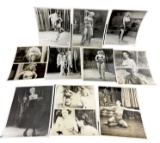 Vintage 1950'S Original Burlesque Nude Pin Up Model Risque 8x10 Black And White Photographs