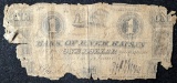 1845 $1 Michigan Bank of River Basin paper money