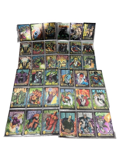 Vintage DC comics trading card collection lot 63 cards