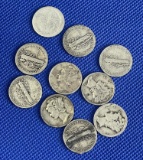 A lot of mercury silver dimes