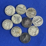 A lot of mercury silver dimes