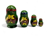 Vintage Teenage Mutant Ninja Turtles wood nesting dolls