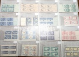Uncirculated vintage US blocks of stamps