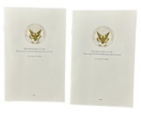 LOT OF 2  US PRESIDENTIAL PROGRAM THE DEDICATION OF THE WILLIAM CLINTON 2004