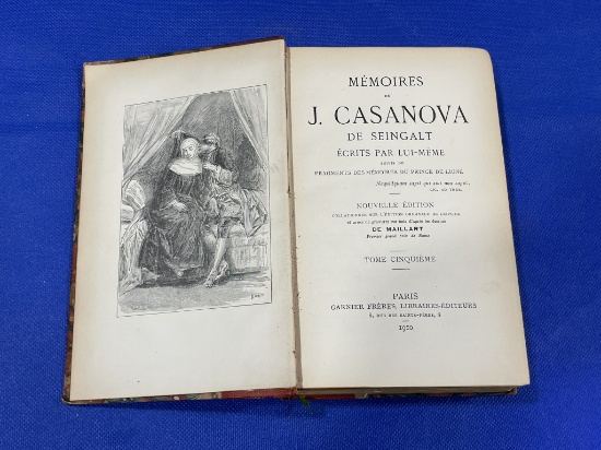 Antique book J Casanova, 1910