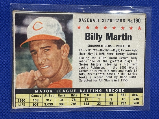 Billy Martin Post Cereal 1960s card