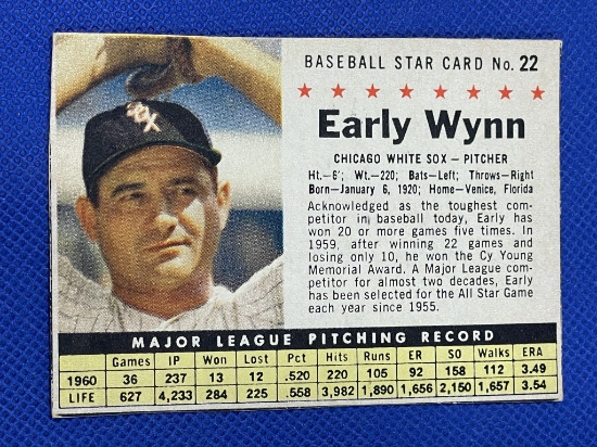 Early Wynn Post Cereal 1960s card