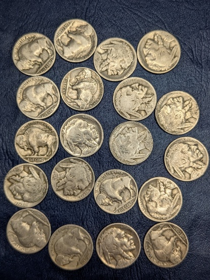 Assorted Buffalo Nickel coins