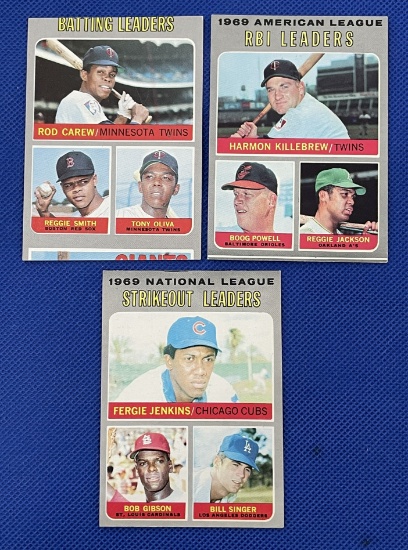 1970 Topps, baseball cards, Reggie, Jackson, Rod carew
