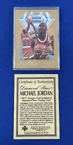 Michael Jordan 23 karat gold basketball card