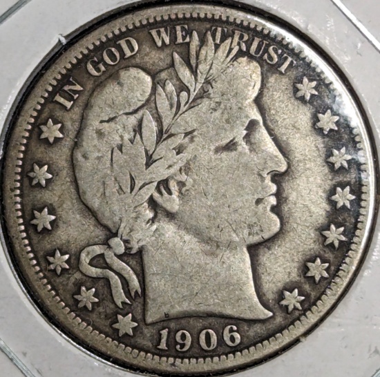 1906-D Barber Half Dollar coin