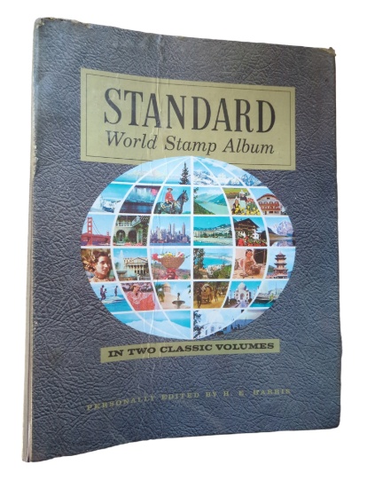 Vintage H.E. Harris Standard World Stamp Album