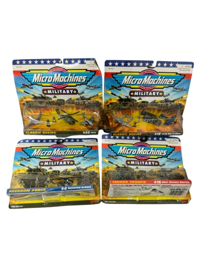 Vintage Micro Machines Military Classic Series, Terror Troops, Freedom Force Collection Lot