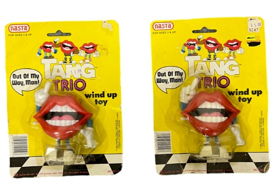 TANG TRIO-WIND UP TOY NASTA - NEW ON CARD LOT OF 2