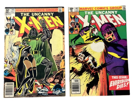 X-MEN # 145 142 MARVEL VINTAGE COMIC BOOK COLLECTION LOT