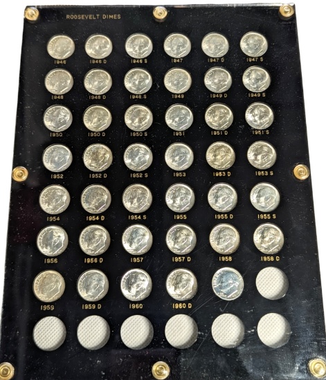 1946-1961 Uncirculated & Proof Roosevelt Silver Dime coin collection
