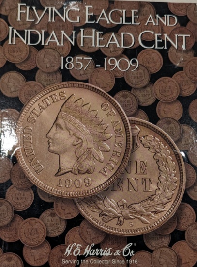 Album of Flying Eagle & Indian Head Cent coins
