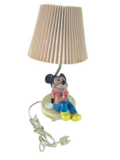 VIntage Walt Disney Productions Mickey Mouse table lamp