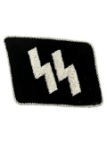 FLATWIRE SS OFFICER COLLAR TAP GERMAN WW2