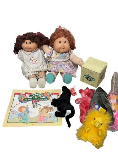 Vintage Cabbage Patch Kids and Stuffed Animals Collection Lot