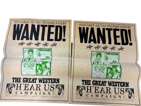 Wanted! CBS Records Music Poster Fabulous Poodles The Great Western Campain