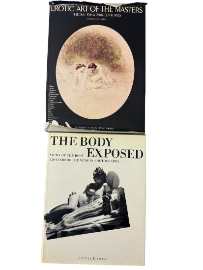 The Body Exposed and Erotic Art Nude Hardcover Books