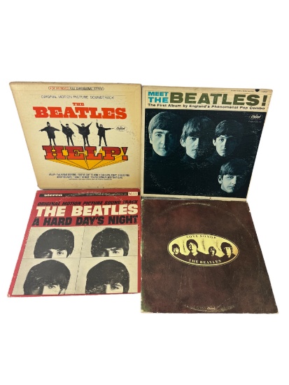 Vintage The Beatles Vinyl Record Collection Lot