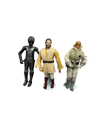 Star Wars Collectors Series Luke Obi Wan and Death Star Droid Figure Collection Lot