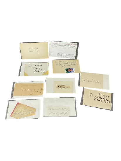 Vintage Autograph Signature Celebrity Collection Lot