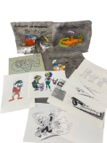 Hanna Barbera The Smurfs and other Animation Cels and Drawings Collection Lot