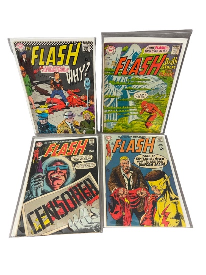 The Flash #171, #176, #189, #193 Marvel DC Comic Book Collection Lot of 4